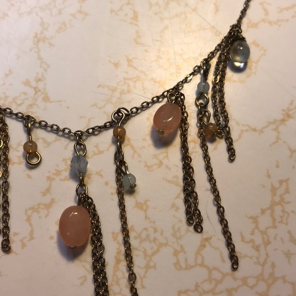 ⭐️ Brass necklace with dangling charms - Picture 2 of 3